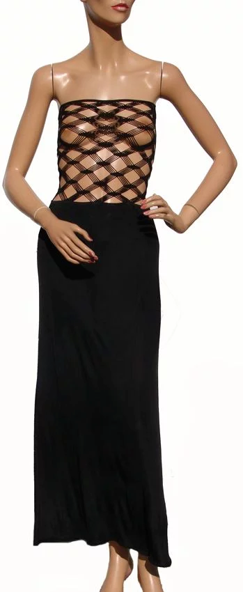 Vintage 1990s Jean Paul Gaultier Dress - Black Mesh Bodice - Poppy's Vintage Clothing