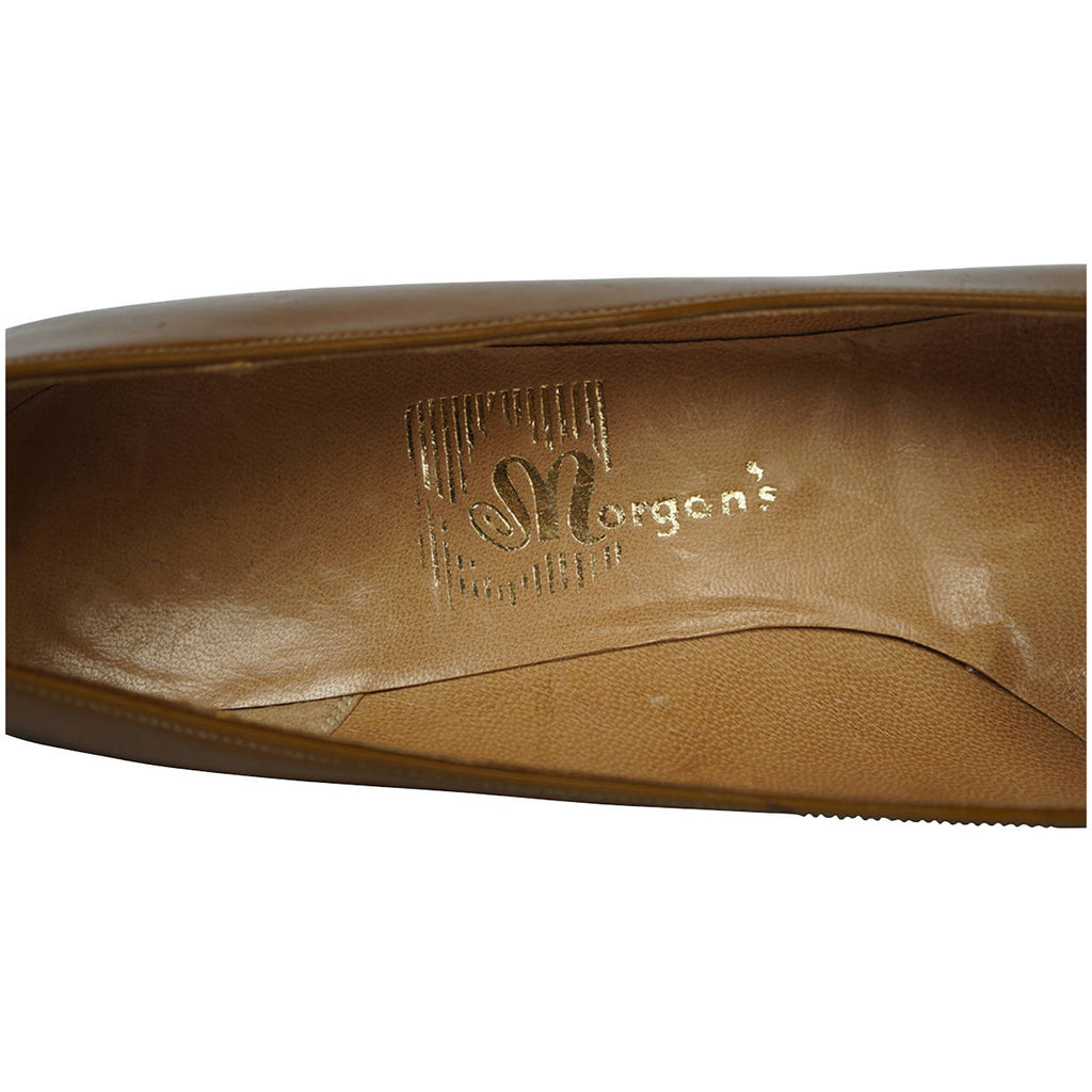 Vintage Unused NOS 1960s Ladies Patent Leather Shoes Del Grande Montreal 7 AA - Poppy's Vintage Clothing