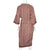 Vintage 1970s Indian Cotton Dressing Gown Block Printed Flower Pattern Robe M L - Poppy's Vintage Clothing