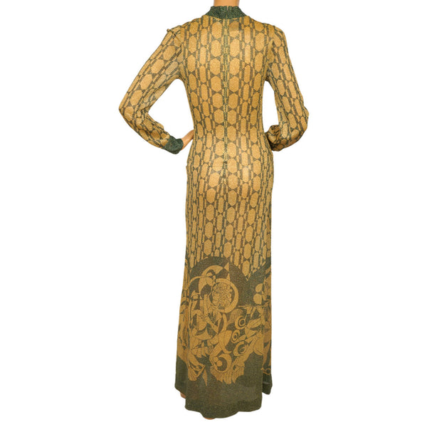 70s gold lame dress clearance