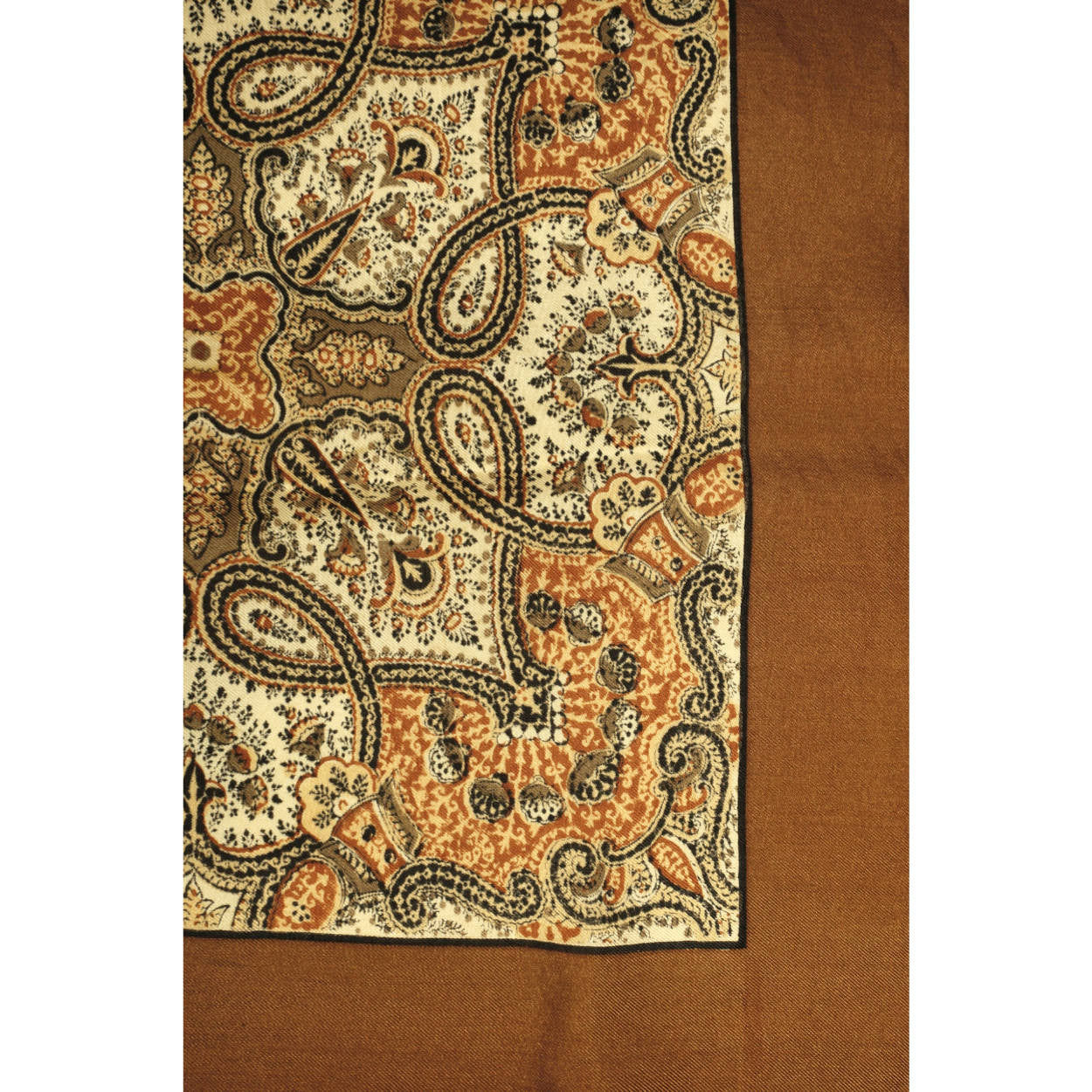 Vintage Liberty of London Silk Scarf Brown w Cloth Label 1950s Made in England  - Poppy's Vintage Clothing