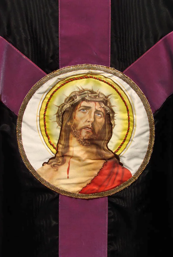 Vintage Catholic Priest Chasuble Vestment - Good Friday - Easter - Poppy's Vintage Clothing