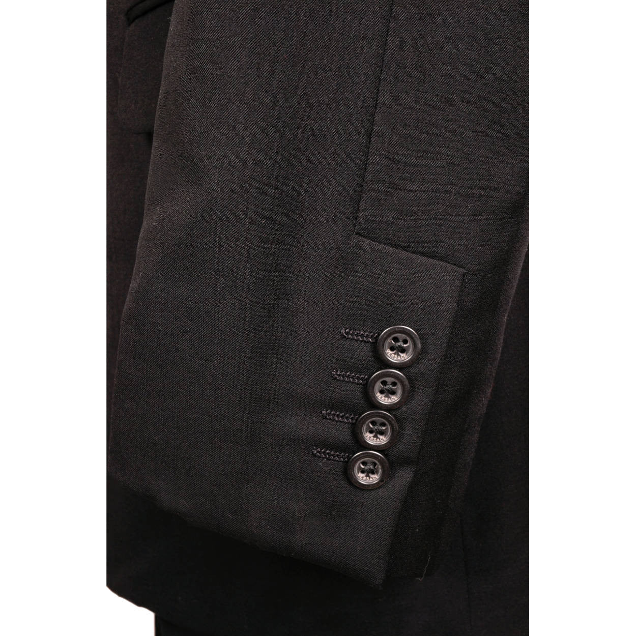 Vintage Gianni Versace Couture Mens Black Formal Suit Modern Tuxedo Size XL 48 - Poppy's Vintage Clothing