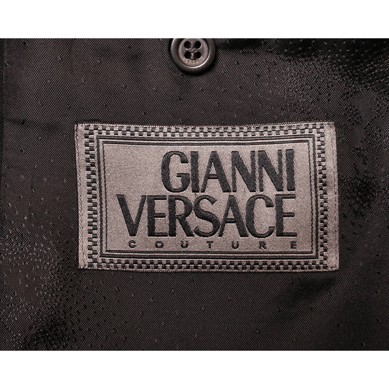 Vintage Gianni Versace Couture Mens Black Formal Suit Modern Tuxedo Size XL 48 - Poppy's Vintage Clothing