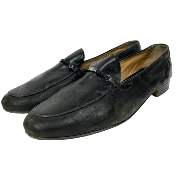 Gucci Men's Lace-Up Leather Loafer - Black - Loafers