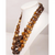 Vintage 1950s Hobe Triple Strand Glass and Plastic Necklace w Rhinestone Clasp - Poppy's Vintage Clothing