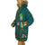 Vintage Eskimo Duffle Parka Coat Inuit Embroidered Green Wool w Fur Trim Hood - Poppy's Vintage Clothing