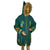 Vintage Eskimo Duffle Parka Coat Inuit Embroidered Green Wool w Fur Trim Hood - Poppy's Vintage Clothing