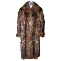 Vintage 1920s Mens Raccoon Fur Coat Ivy League Football Fan - Poppy's Vintage Clothing