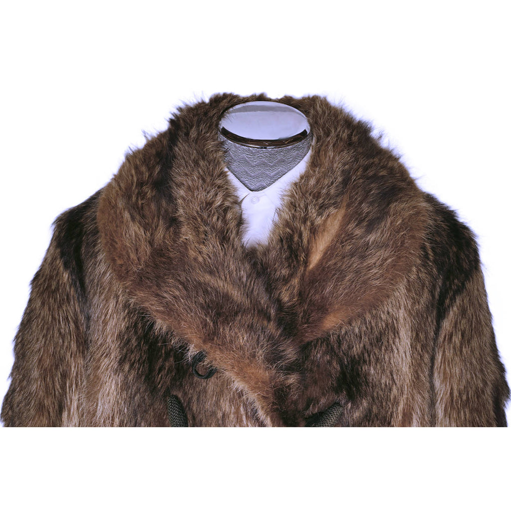 Vintage 1920s Mens Raccoon Fur Coat Ivy League Football Fan - Poppy's Vintage Clothing