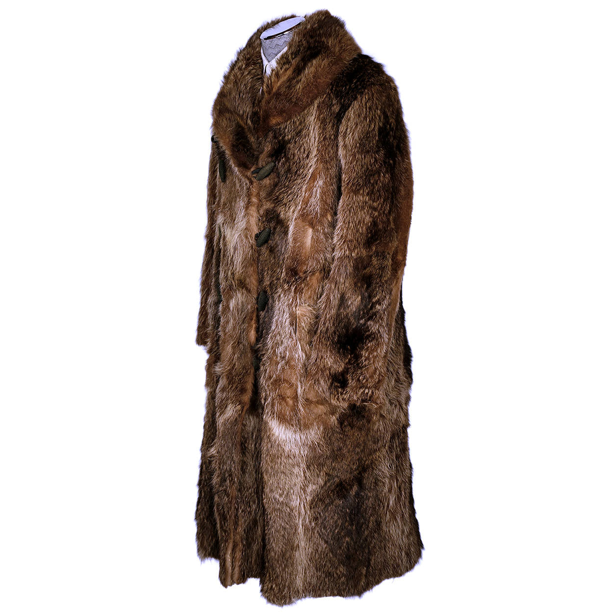 Vintage 1920s Mens Raccoon Fur Coat Ivy League Football Fan - Poppy's Vintage Clothing