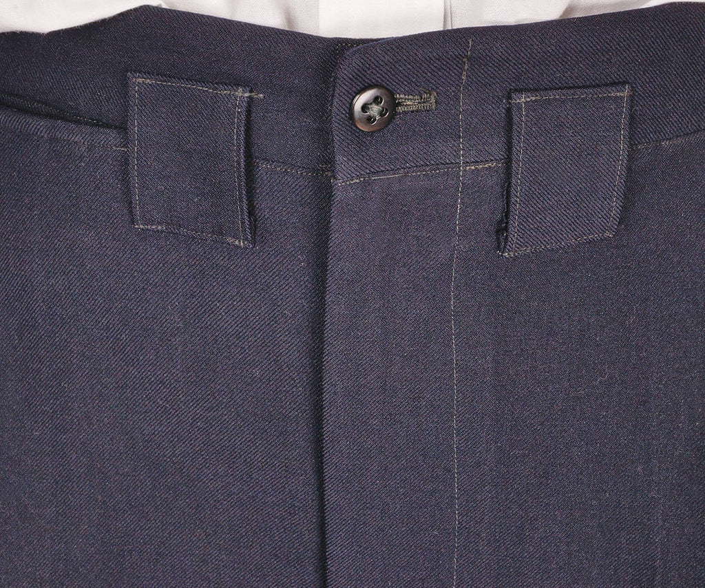 Vintage 1950s Mens Suit Blue Gab Wool Dated 1954 Size L 42 Tall - Poppy's Vintage Clothing