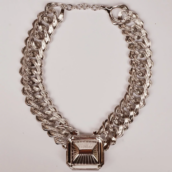 Vintage YSL Demi-Parure Choker Necklace and Earrings Yves
