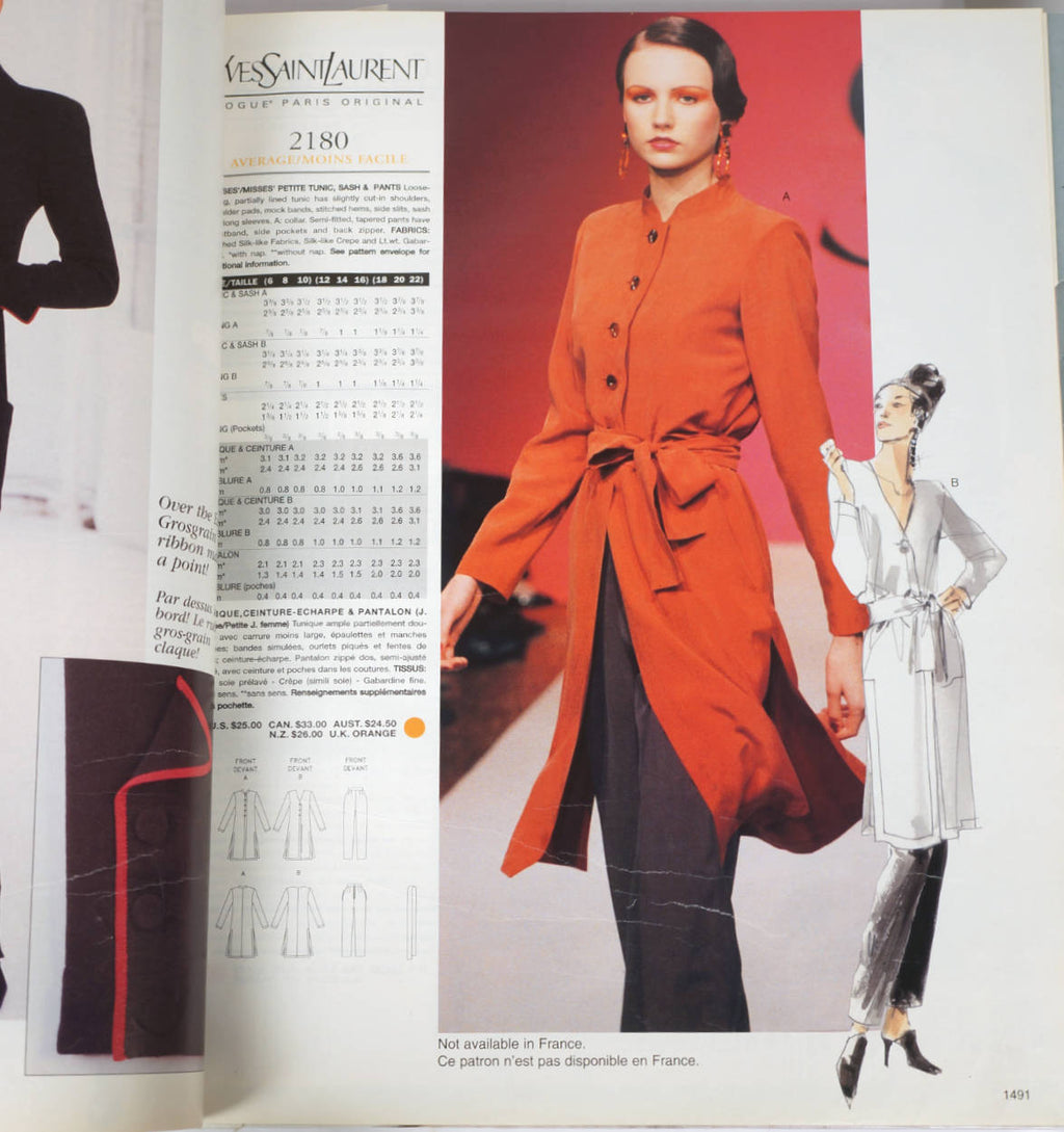 Vogue Pattern Book Store Counter Catalog December 1998 Designers Montana Miyake - Poppy's Vintage Clothing