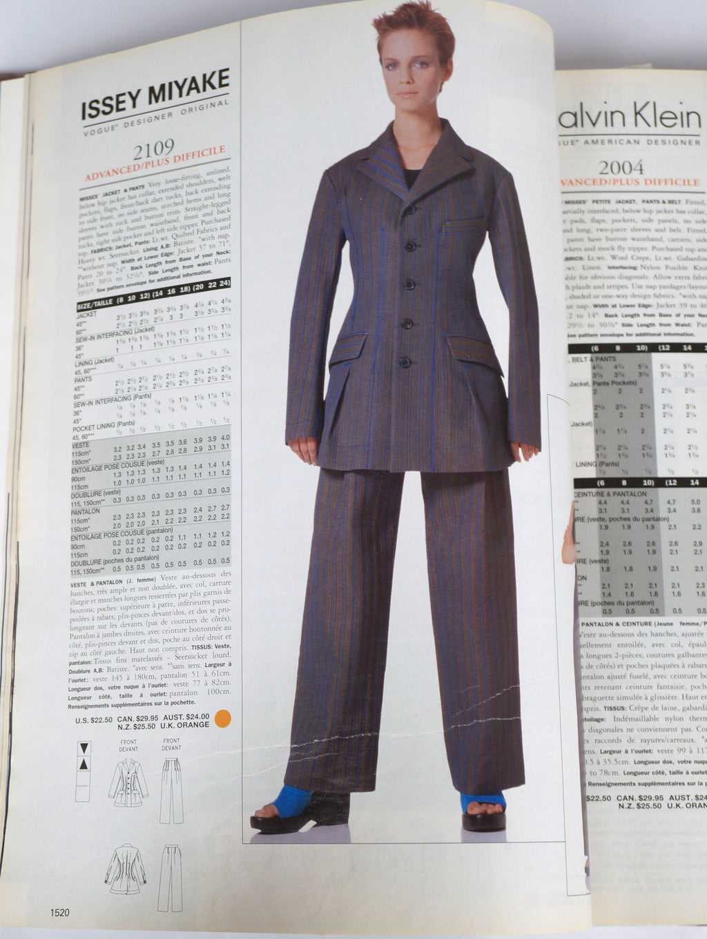 Vogue Pattern Book Store Counter Catalog December 1998 Designers Montana Miyake - Poppy's Vintage Clothing