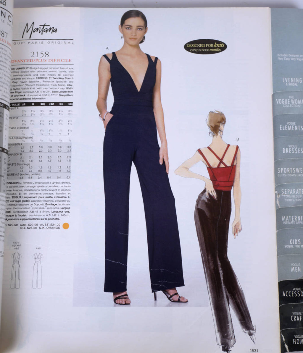 Vogue Pattern Book Store Counter Catalog December 1998 Designers Montana Miyake - Poppy's Vintage Clothing
