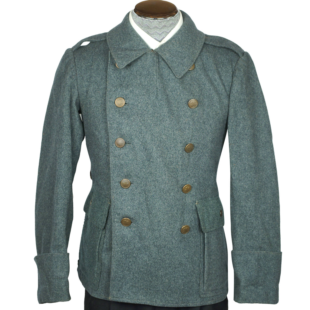 WW1 Swiss Army Medic Pea Coat Military Jacket
