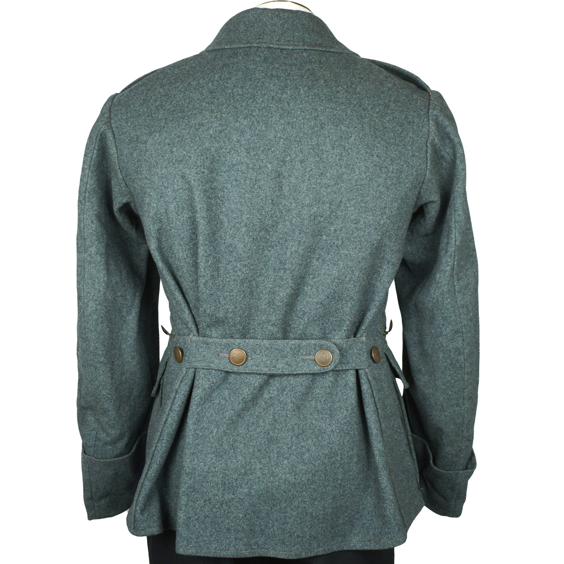 WW1 Swiss Army Medic Pea Coat Military Jacket Switzerland
