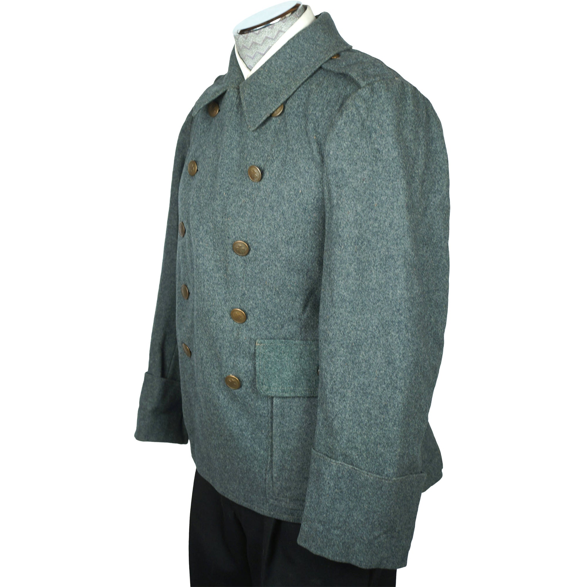 WW1 Swiss Army Medic Pea Coat Military Jacket