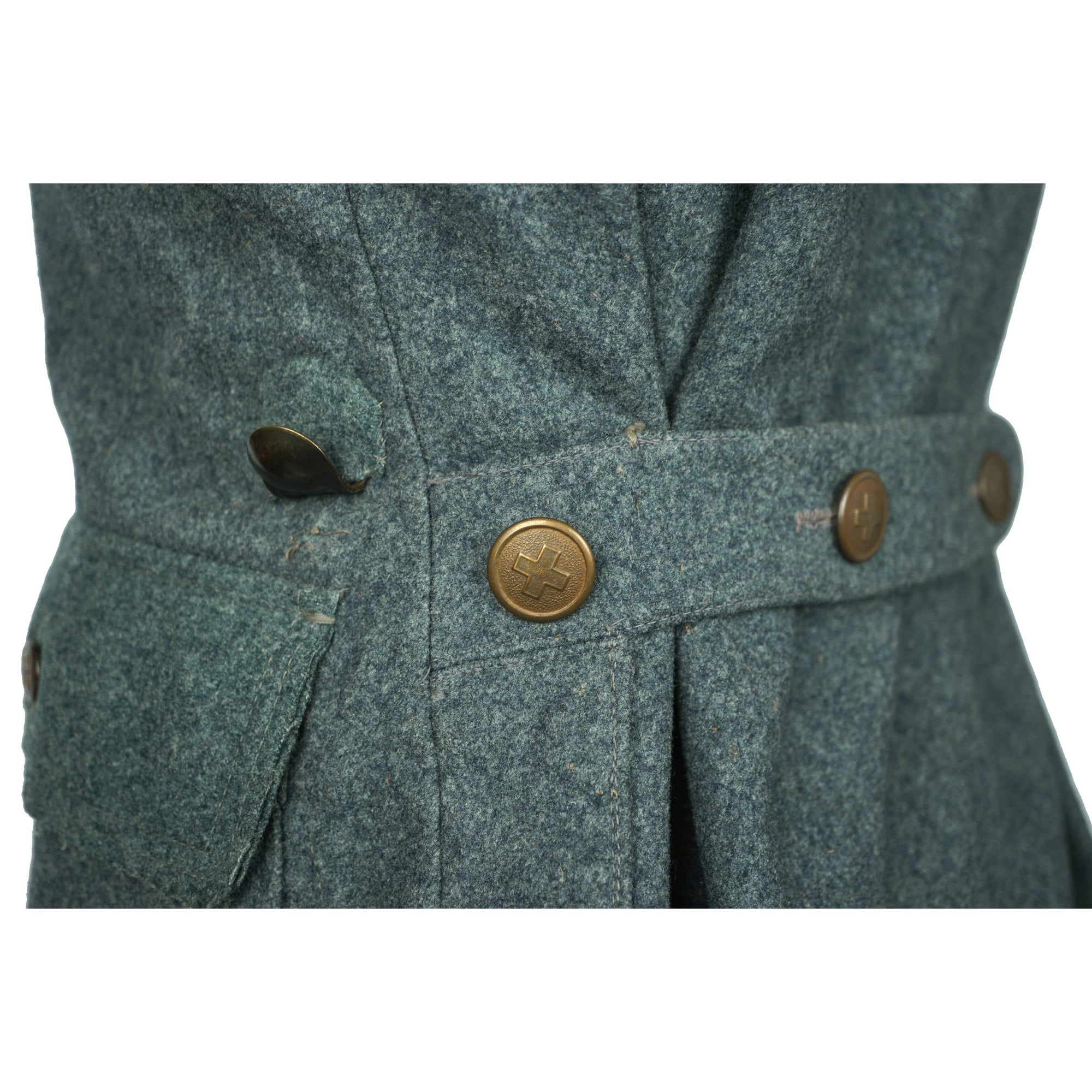 WW1 Swiss Army Medic Pea Coat Military Jacket