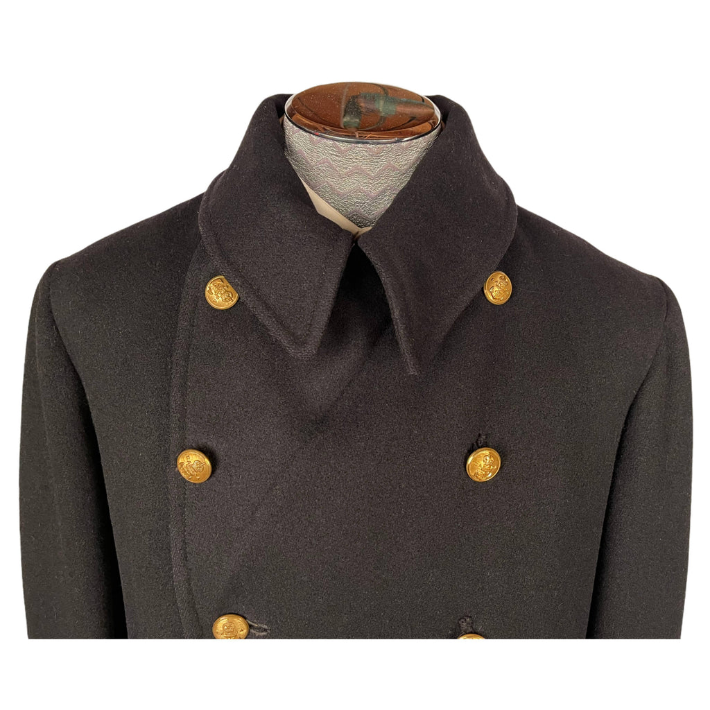 WWII Canadian Navy Coat RCN Greatcoat Canada Naval Size M L