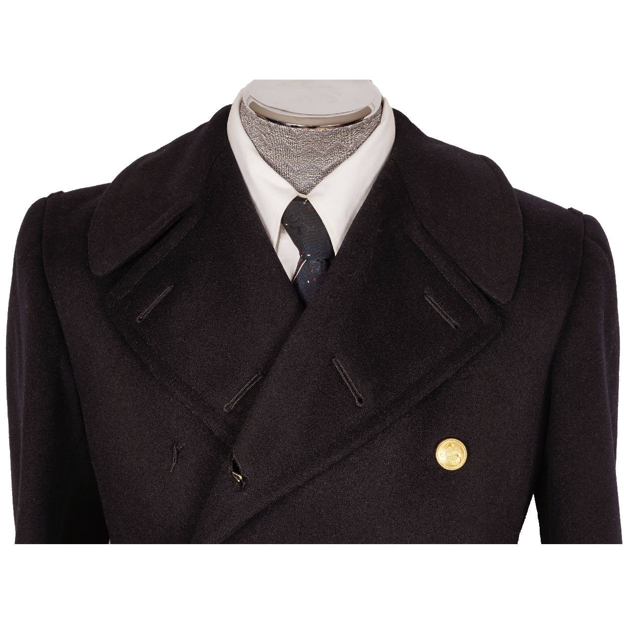 WWII Canada Navy Officer Greatcoat Authentic Canadian Naval Coat - Poppy's Vintage Clothing