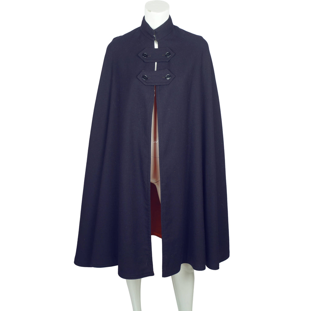 Vintage Nurses Cape WW2 Era Red Lined