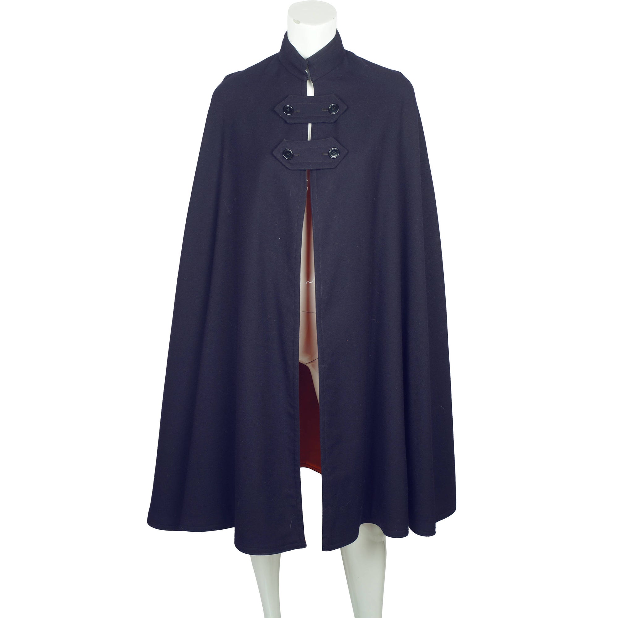 Vintage Nurses Cape WW2 Era Red Lined