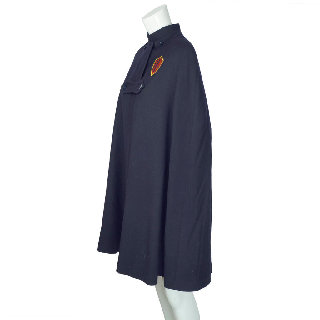 Vintage Nurses Cape Red Wool Interior 1940s WW2 Era - Poppy's Vintage Clothing