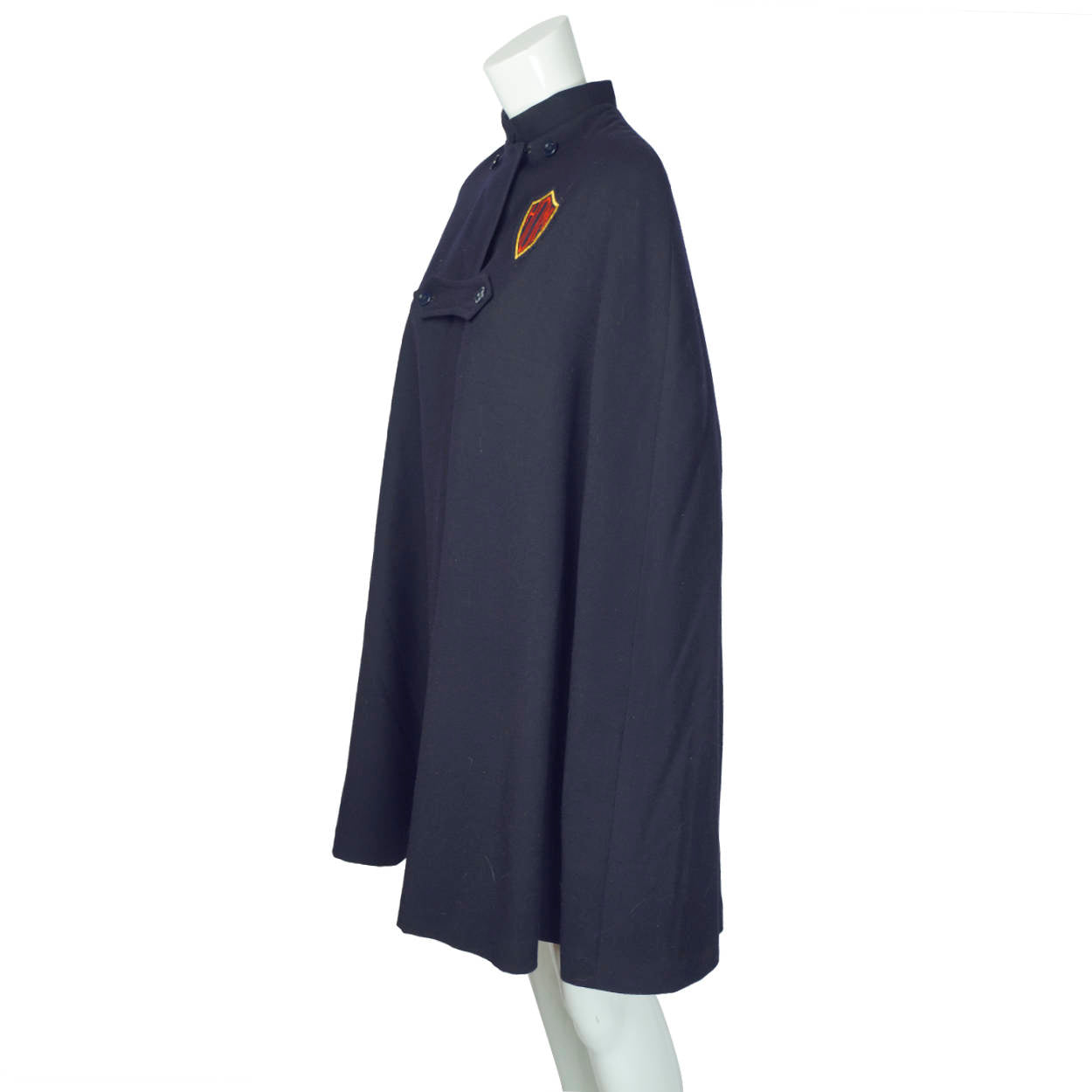 Vintage Nurses Cape Red Wool Interior 1940s WW2 Era - Poppy's Vintage Clothing