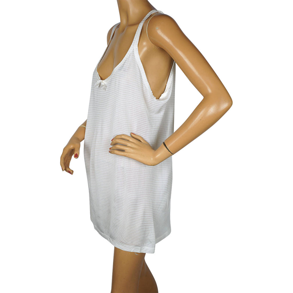 Vintage 1930s Striped Rayon Under Shirt Slip Ladies Underwear Watsons Canada - Poppy's Vintage Clothing