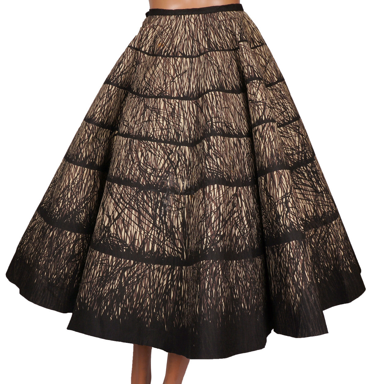 Vintage 1950s Felt Circle Skirt - Après Golf by Western Golfer Size S / XS - Poppy's Vintage Clothing