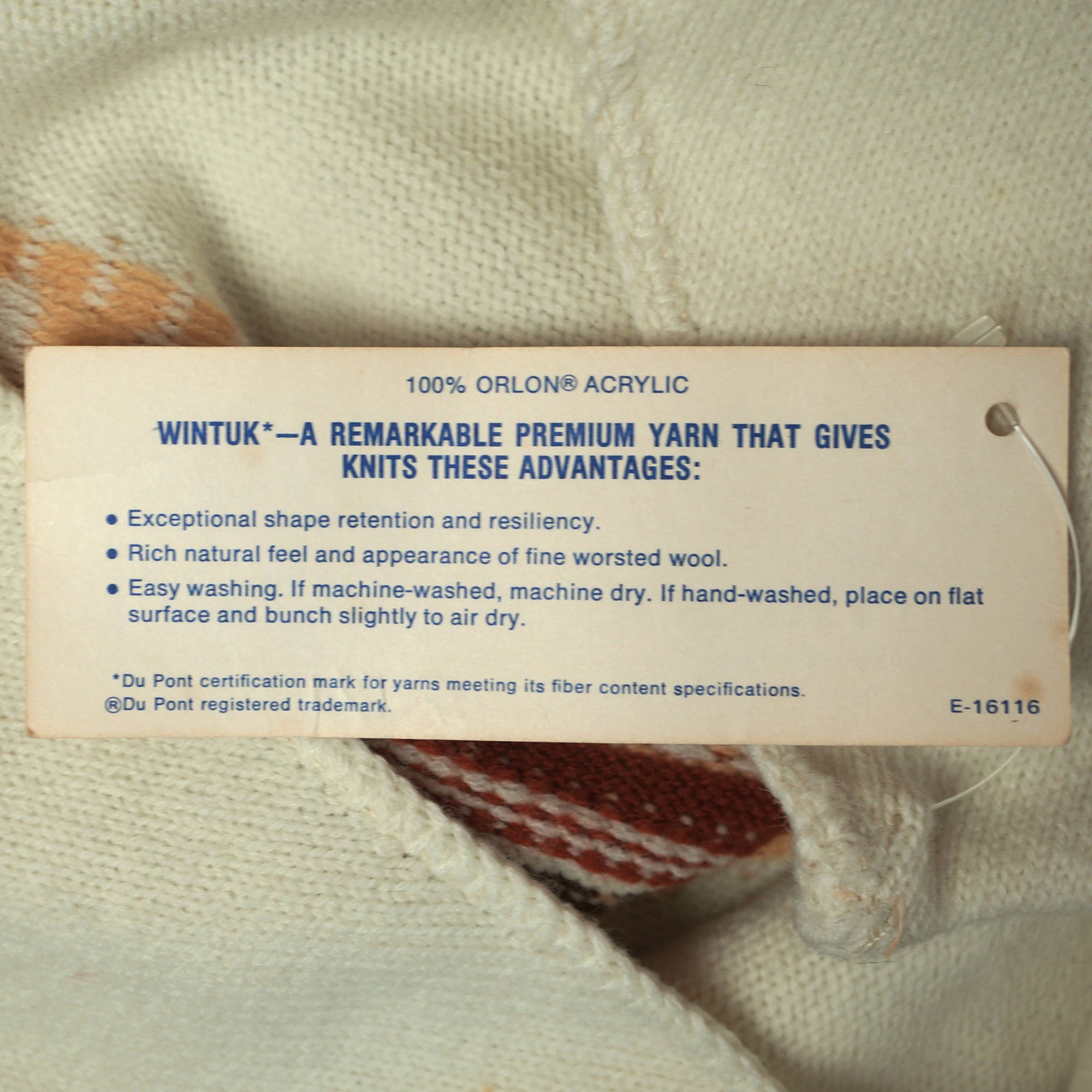 Vintage 70s Sweater Geometric Knit Ladies L