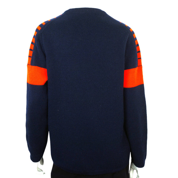 Vintage 60s White Stag Ski Sweater Navy w Red Unisex Size M