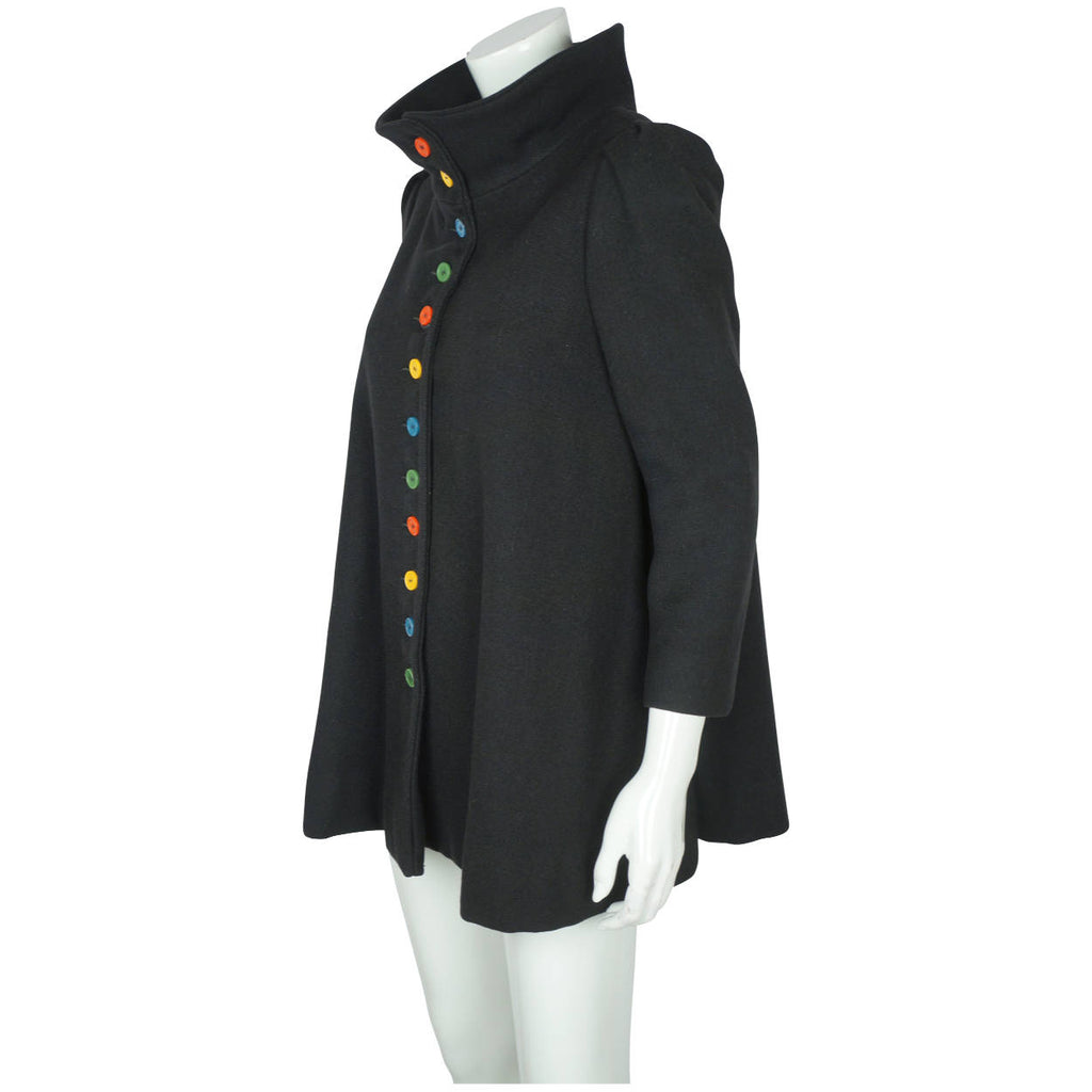 Vintage 1960s Swing Coat Mod Mini Dolly Style Ladies Size S - Poppy's Vintage Clothing