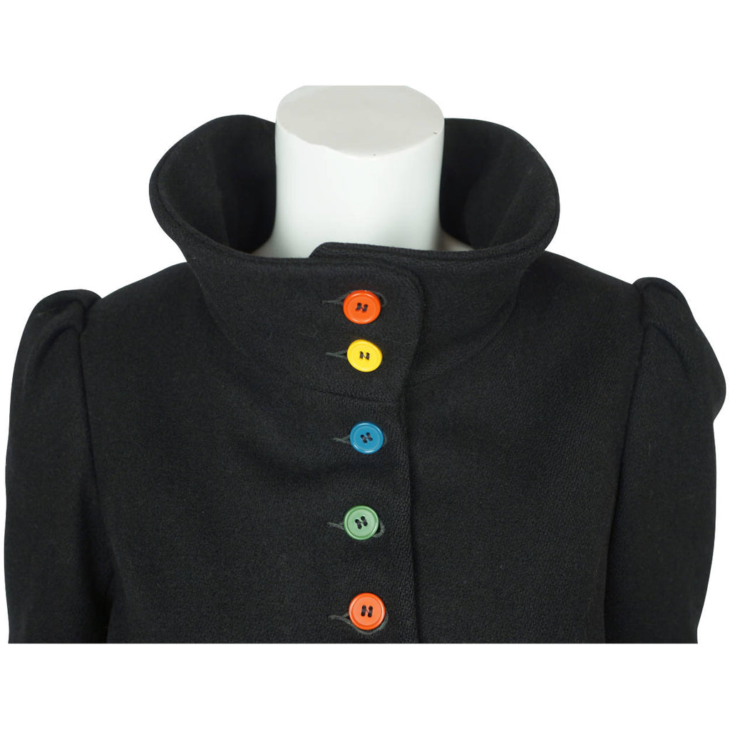 Vintage 1960s Swing Coat Mod Mini Dolly Style Ladies Size S - Poppy's Vintage Clothing