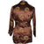 Vintage 1960s Brown Satin Smoking Jacket Wong Sons Shanghai China Size 40 - Poppy's Vintage Clothing