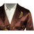 Vintage 1960s Brown Satin Smoking Jacket Wong Sons Shanghai China Size 40 - Poppy's Vintage Clothing
