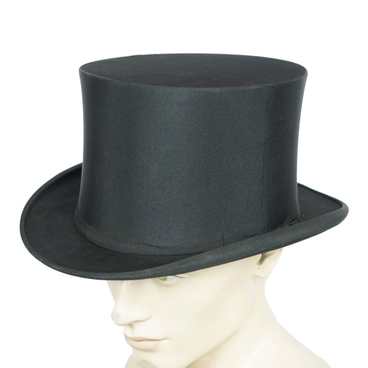 Vintage Silk Top Hat Collapsible Woodrow Made in England for Holt Renfrew Sz XXL - Poppy's Vintage Clothing