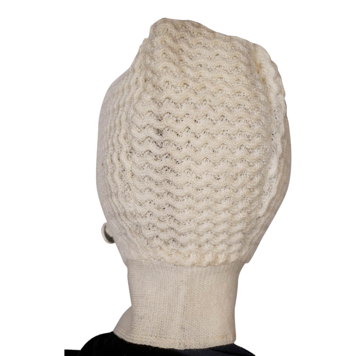 Antique Ladies Knitted Bonnet with Tie - ca 1910 - Poppy's Vintage Clothing