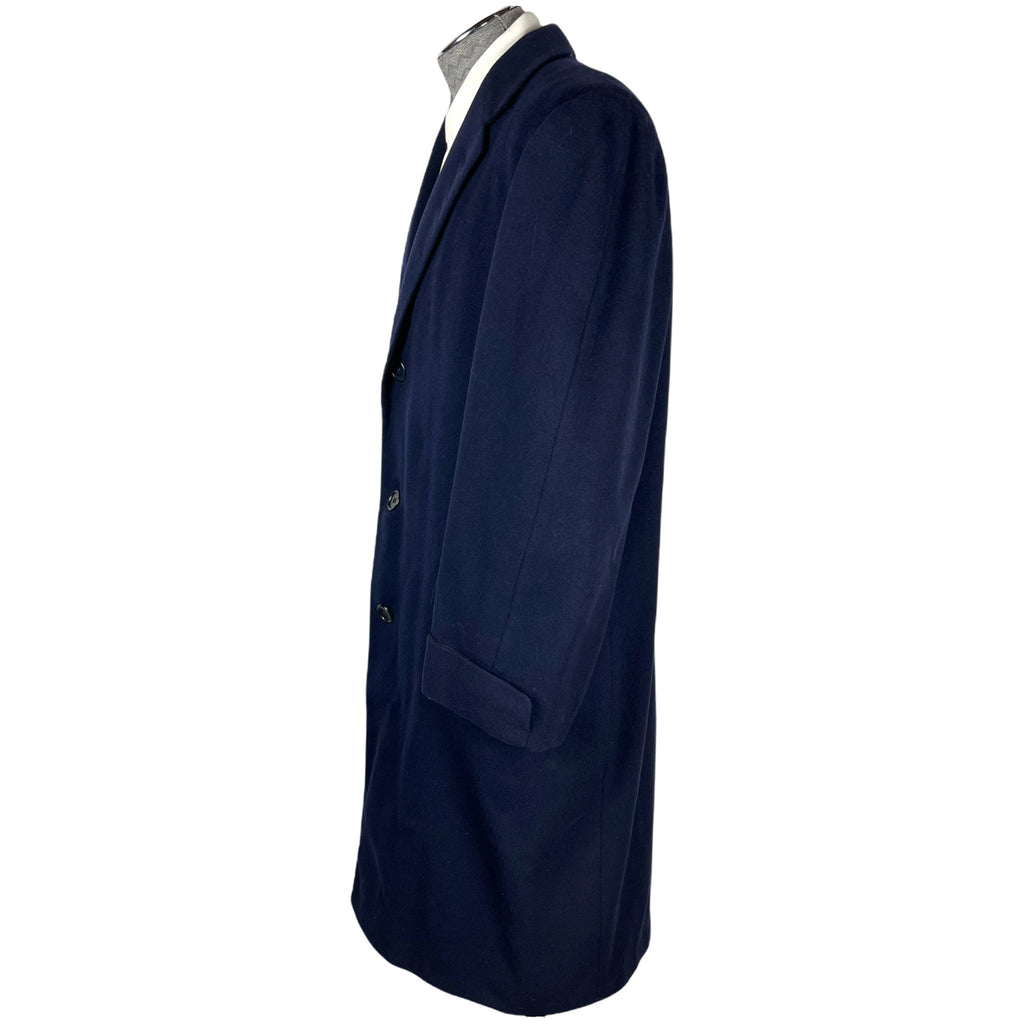 Vintage 1950s Overcoat Worlds Finest Wool & Cashmere Coat L