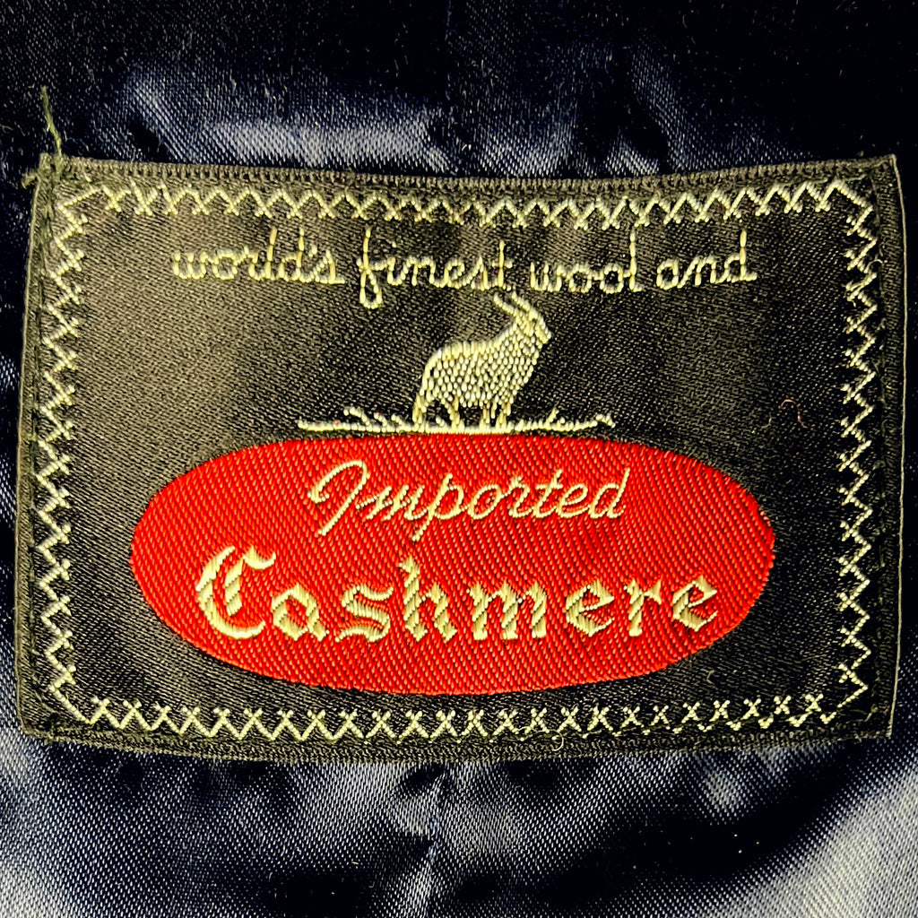 Vintage 1950s Overcoat Worlds Finest Wool & Cashmere Coat L