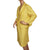 Vintage 1960s Yellow Silk Skirt Suit Ladies Size Large - Poppy's Vintage Clothing