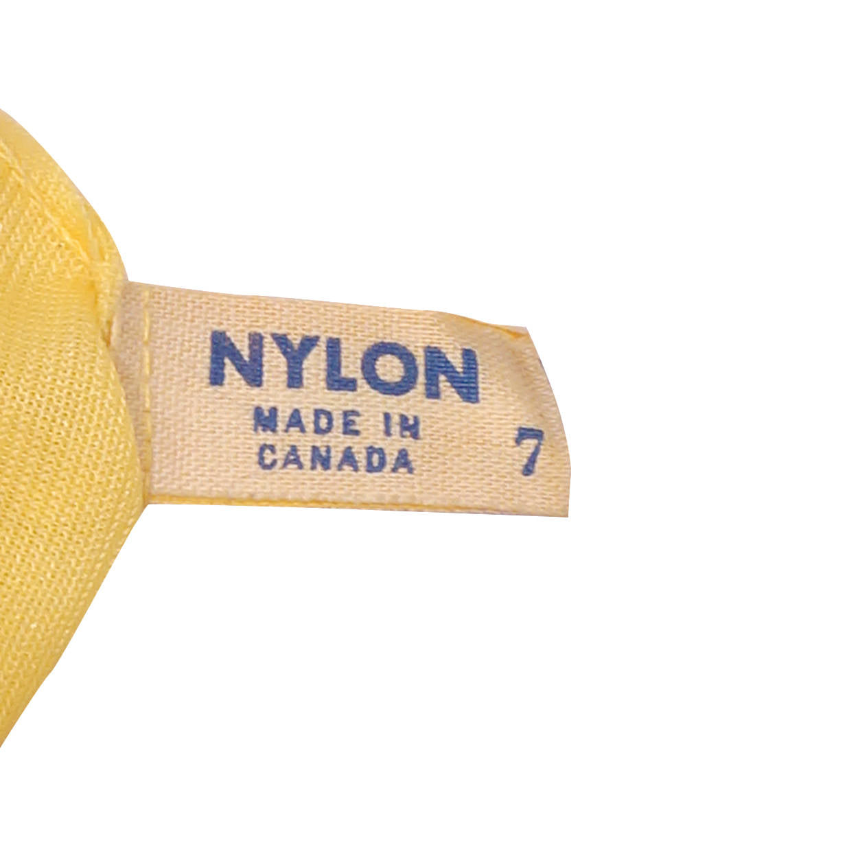 Vintage Yellow Nylon Gloves by Lotus Canada Ladies Size 7 - Poppy's Vintage Clothing