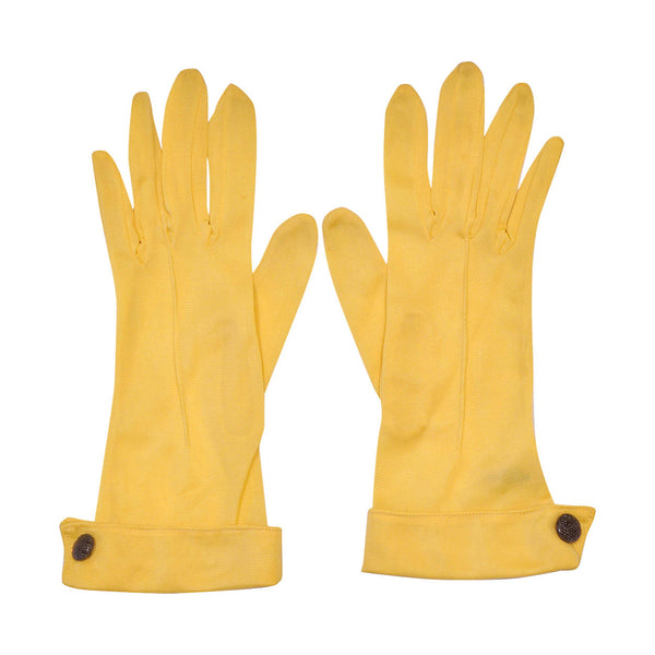 Vintage Yellow Nylon Gloves by Lotus Canada Ladies Size 7 - Poppy's Vintage Clothing