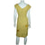 Vintage 1950s Yellow Raw Silk Wiggle Dress w Floral Appliqués Size Medium - Poppy's Vintage Clothing