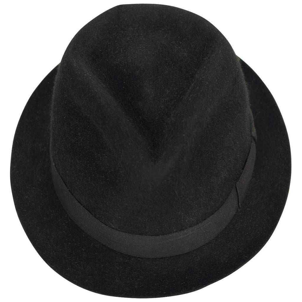Yohji Yamamoto Borsalino Trilby Fedora Hat Water Repellent Rabbit Fur Felt 7 5/8 - Poppy's Vintage Clothing