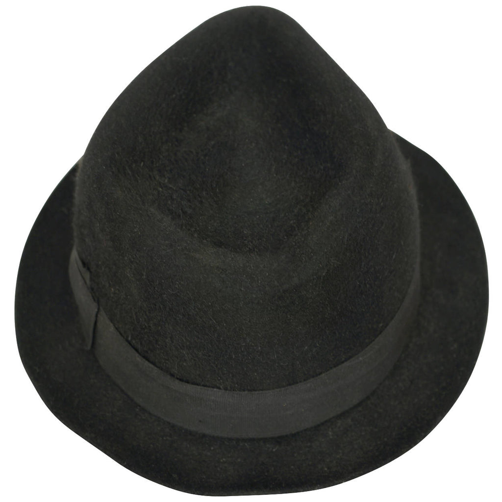 Yohji Yamamoto Borsalino Trilby Fedora Hat Water Repellent Rabbit Fur Felt 7 5/8 - Poppy's Vintage Clothing