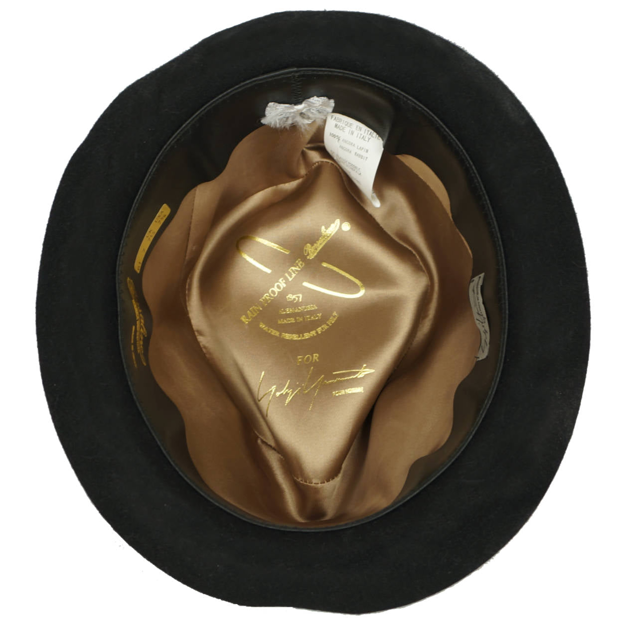 Yohji Yamamoto Borsalino Trilby Fedora Hat Water Repellent Rabbit