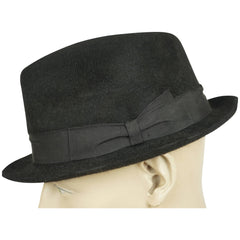 Yohji Yamamoto Borsalino Trilby Fedora Hat Water Repellent Rabbit Fur Felt 7 5/8 - Poppy's Vintage Clothing